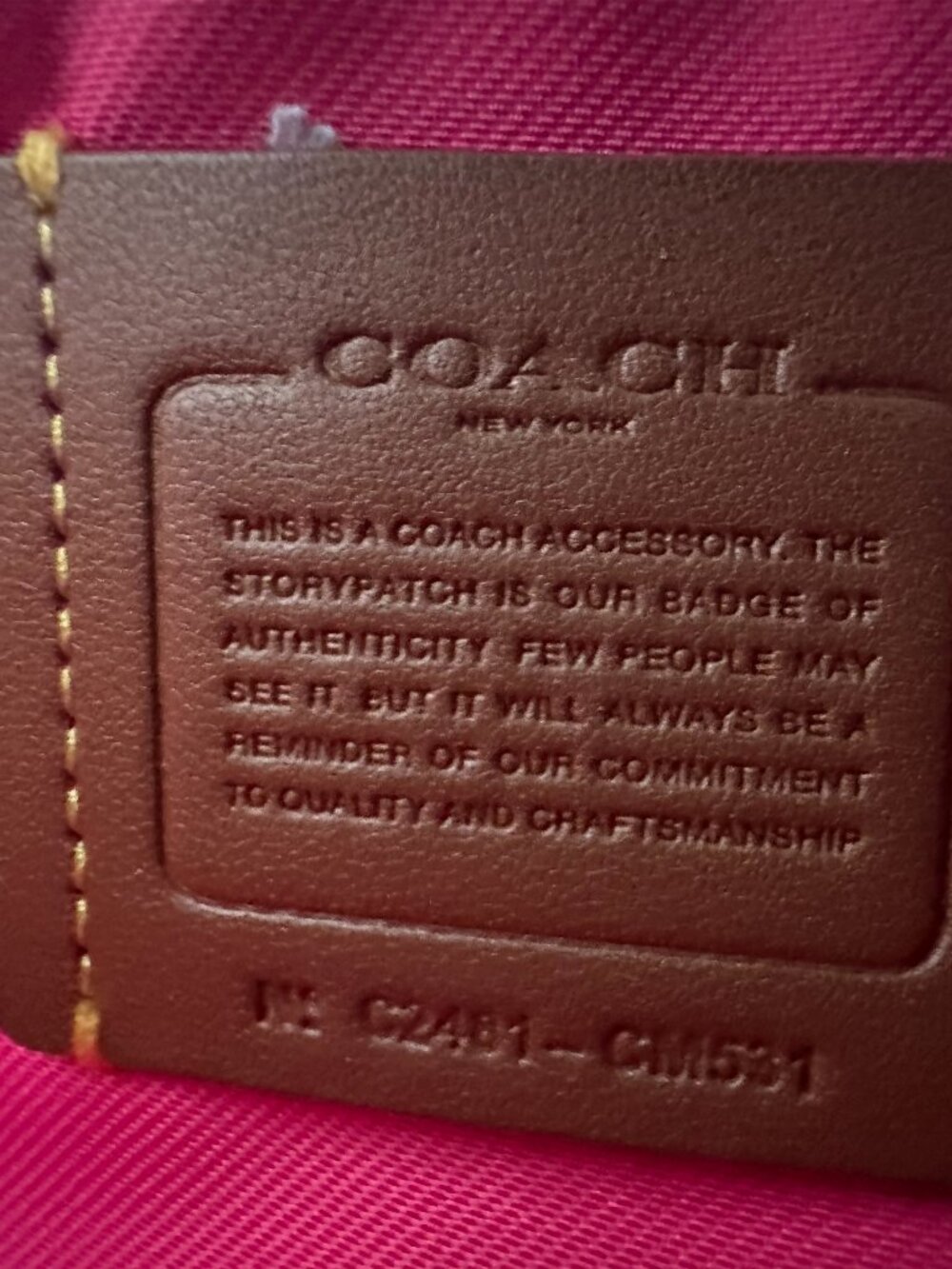 Coach Kira Pink Quilted Leather Crossbody Bag Style #C2481-CM531 *NWT* - Picture 13 of 15